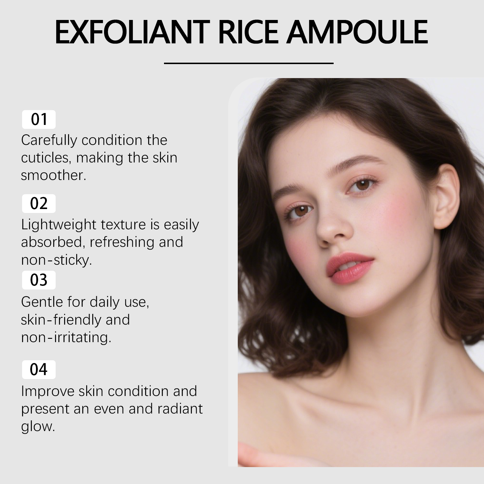 Rice Brightening Keratin Liquid Gentle Exfoliating Hydrating For Smooth Glowing Skin Daily Face Care