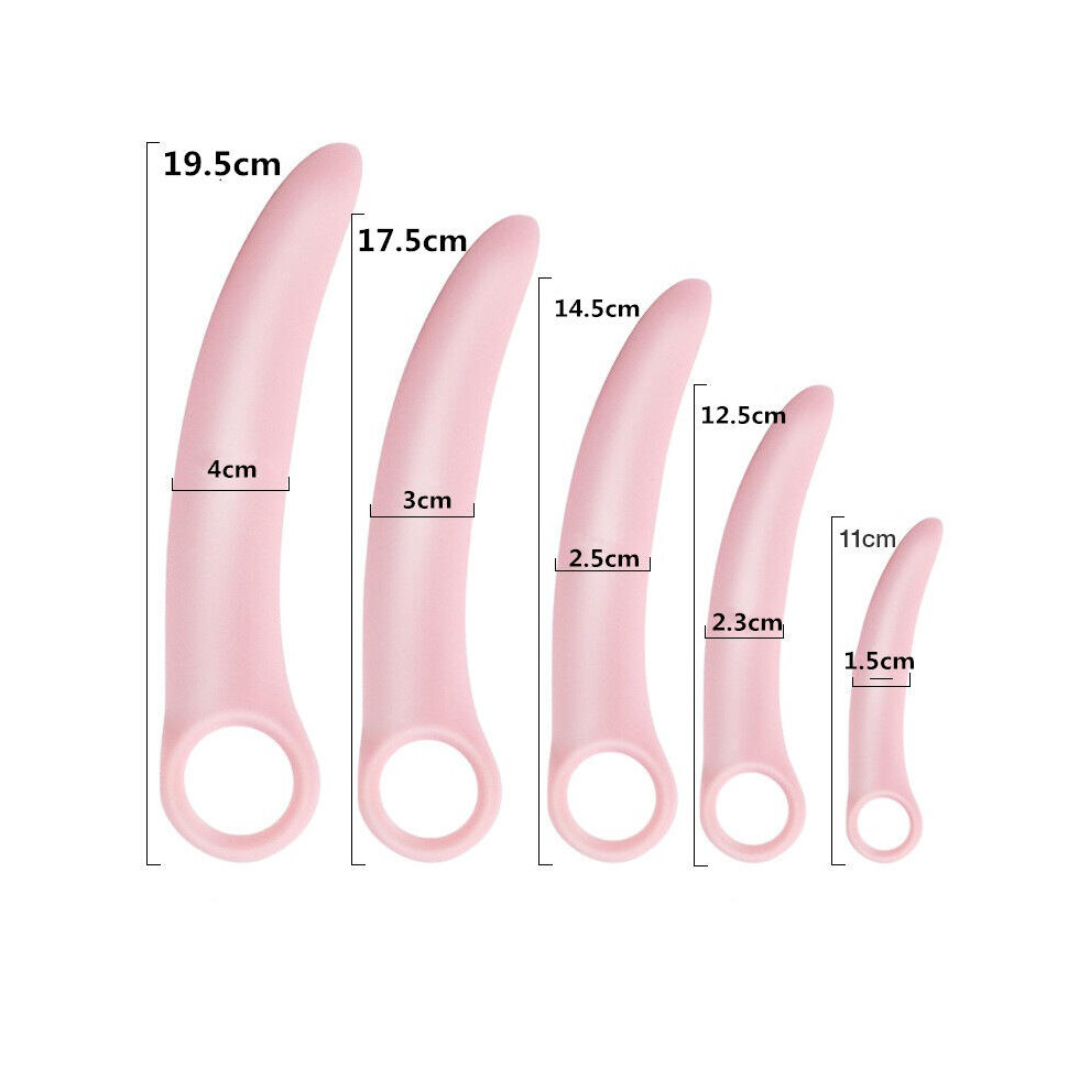 5-Pack Silicone Dilator Set for Pelvic Floor Muscle Training & Women's Wellness Support