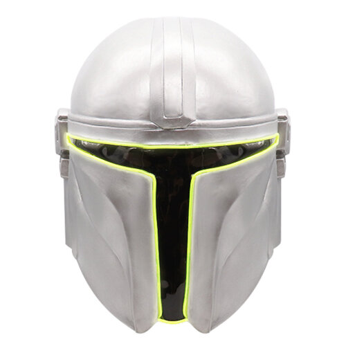 The Mandalorian Luminous Mask Helmet PVC Mask Halloween Cosplay Props