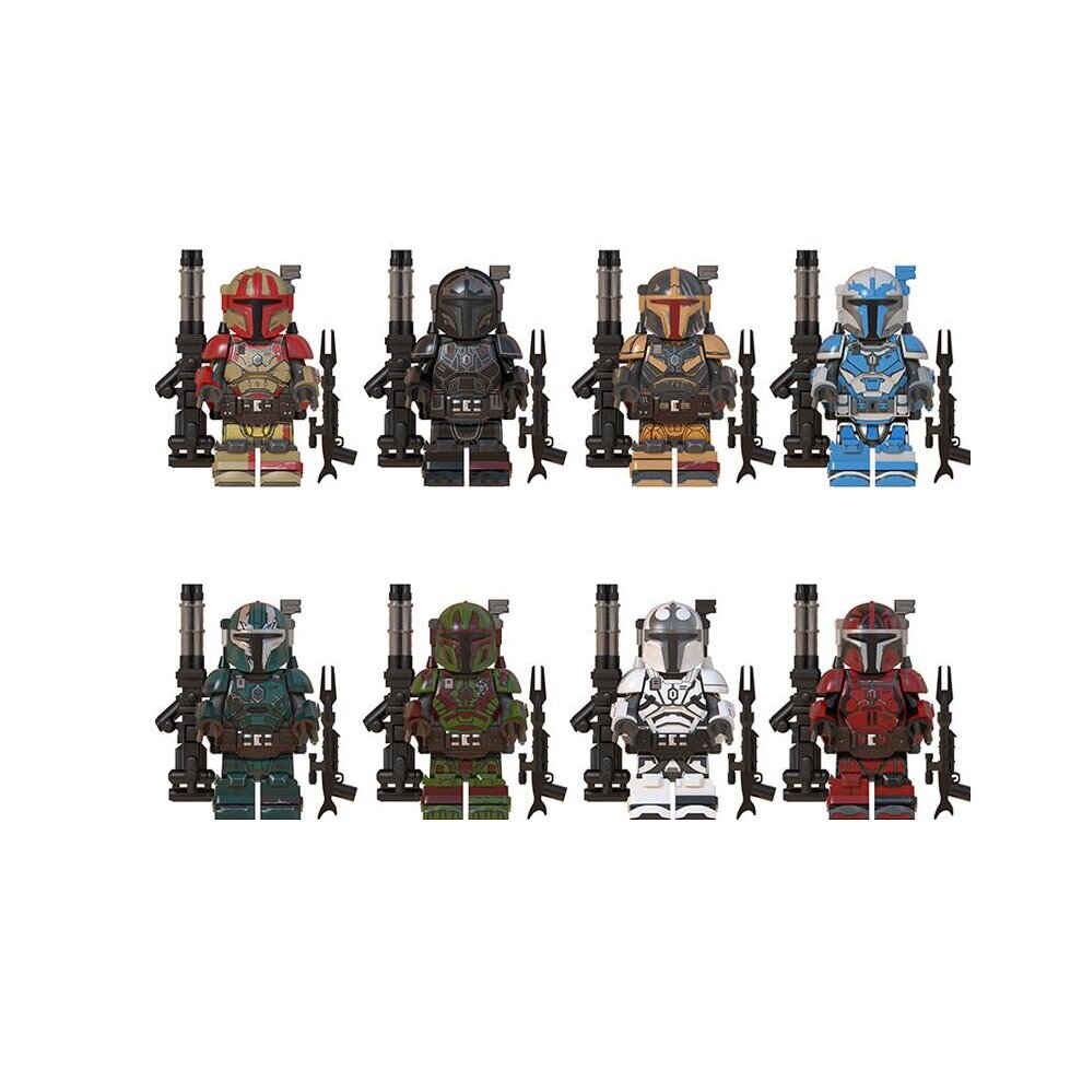 Star Wars Minifigures Mandalorian Building Blocks with Weapons Set Compatible Lego Clone Trooper Action Figure Palyset Mini Battle Figure Toys for Fans Collection and Room Decoration Best Gift for Kids