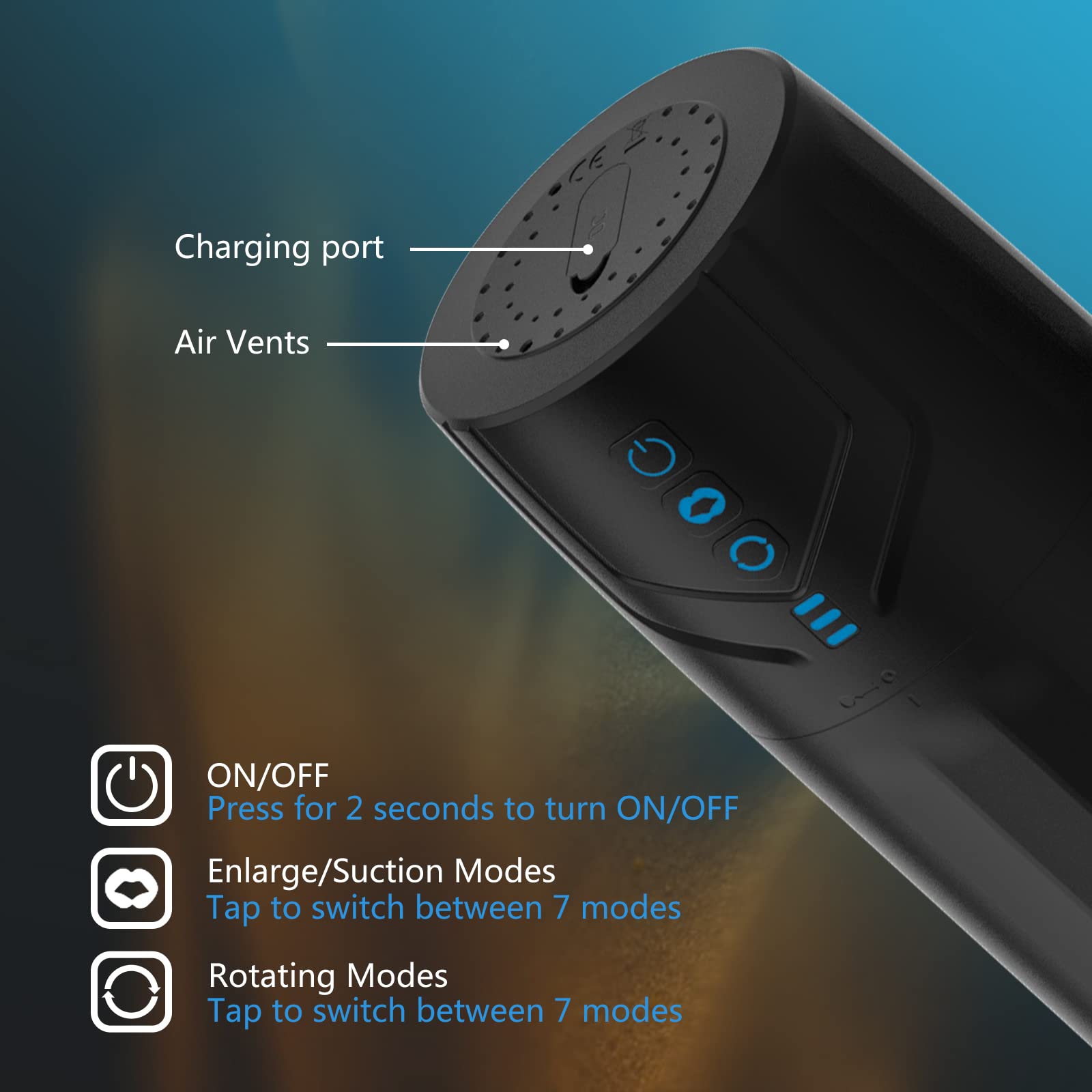 Automatic Male Masturbator Penis Pump Pocket Pussy Strokers 2 in 1 Sex Toys for Men Electric Orgasm Vibrator Adult Machine with 7 Rotation and 7 Suction Modes Waterproof Black