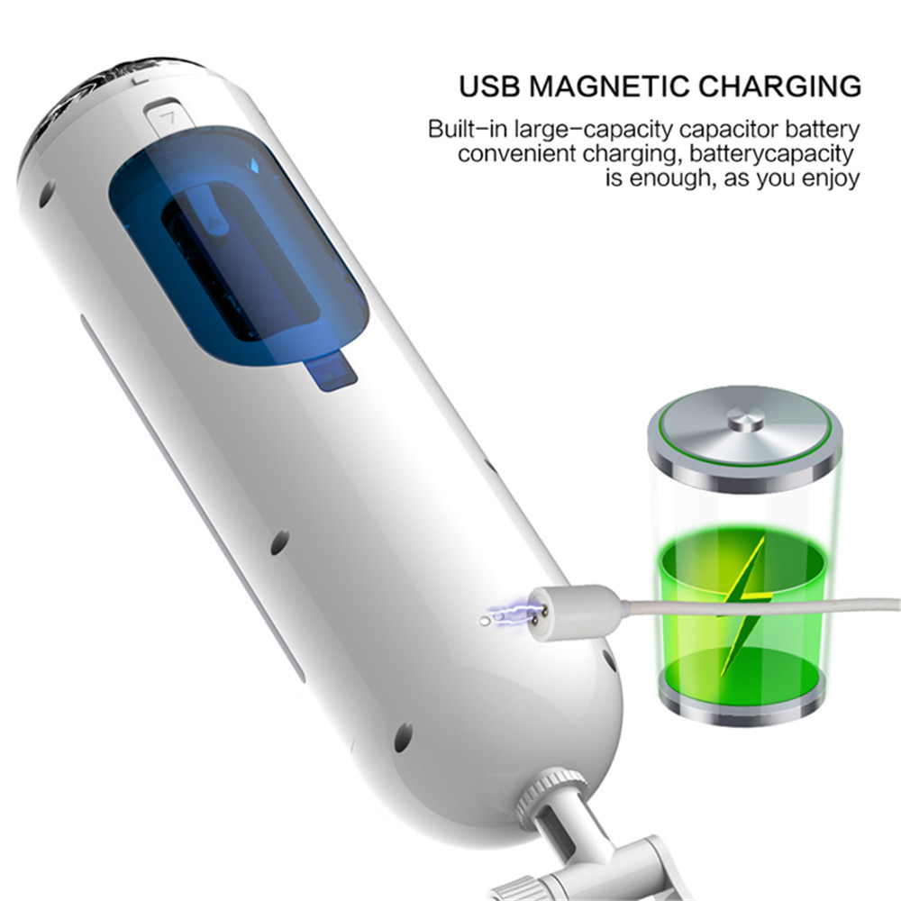 Automatic Sex Toys Men Vibrators Stimulator HandsFree Vagina Pussy Male Masturbators Stroker Male Sex Cup Thrusting G-Spot Machine with 4D Internal Structure 5 Speeds 10 Frequencies and Suction Base