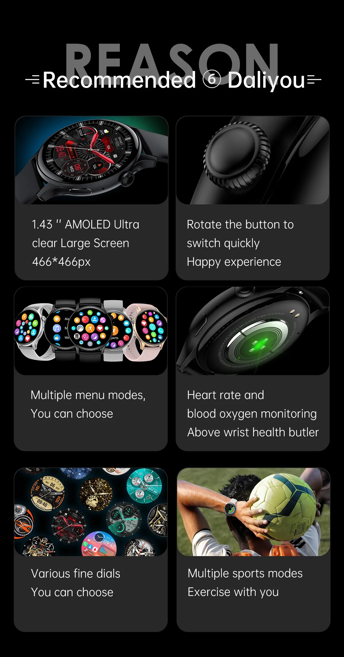 (Black) Smart Watches for Women Sport Fitness Tracker Smartwatches For Samsung Apple iPhone Android IOS Bluetooth Call Blood Oxygen Blood Pressure Health Monitoring Always on Display Waterproof 1.43inch