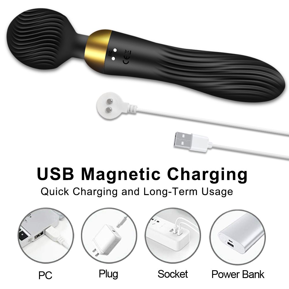 Dildo Vibrator AV Magic Wand G-Spot Massager Sex Toys Masturbator Erotic Stimulator 18 Speeds Powerful for Women Adults Couples Lesbian Clitoris Stimulate