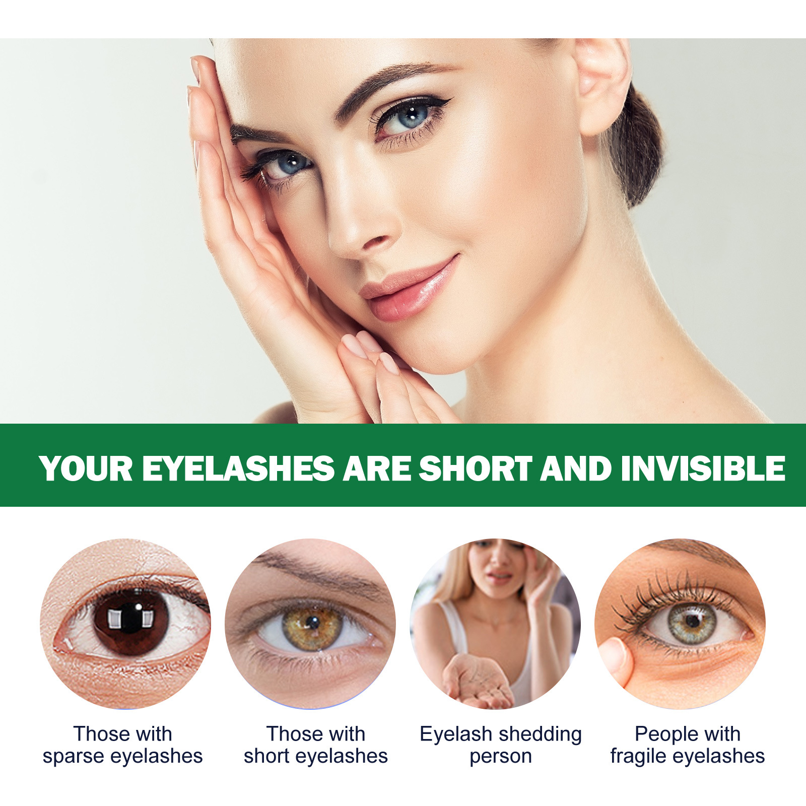 Eyelash Serum Natural Castor Oil Eyelashes Growth Essential Oil Thick Longer Nourishing Enhancer Eyelash Liquid 30ml.