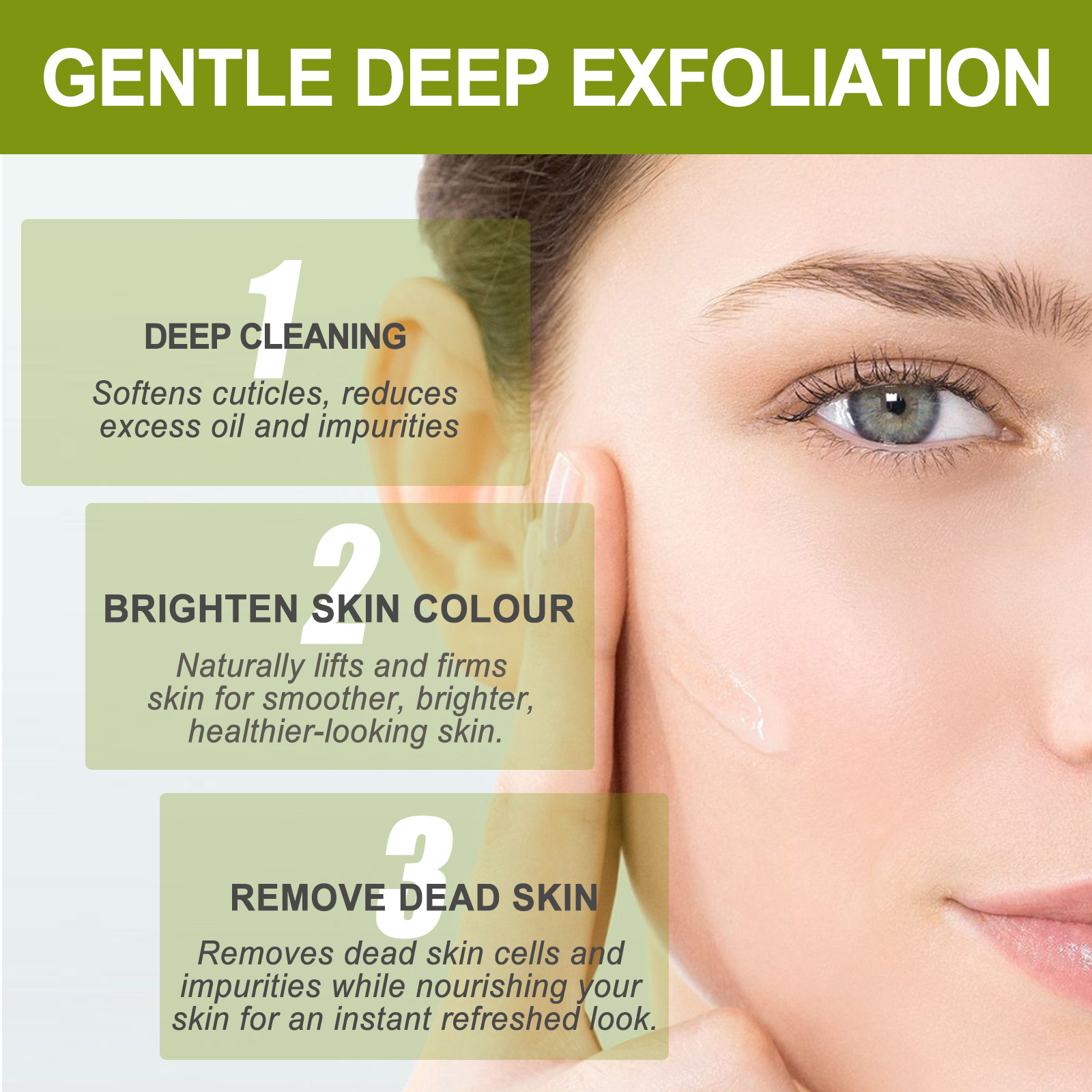 Face Brightening Peeling Gel Facial Exfoliator Cream Face Scrub Deep Remove Cleaning All Skin Types Moisturizing Brightening Nourishing Skin