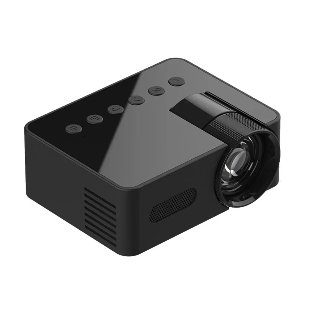 USB Home Mini Portable Projector Small Wireless Same Screen Phone Projection Black