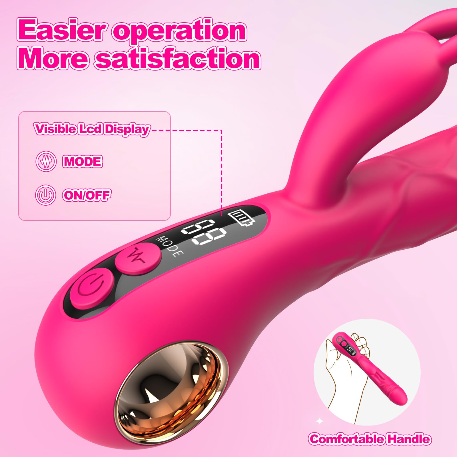 Sex Toys Rabbit Vibrator for Women Adult Toys Anal Toys Realistic Thrusting Dildo G Spot Vibrators Clitoral Stimulator for Couples Men and Women