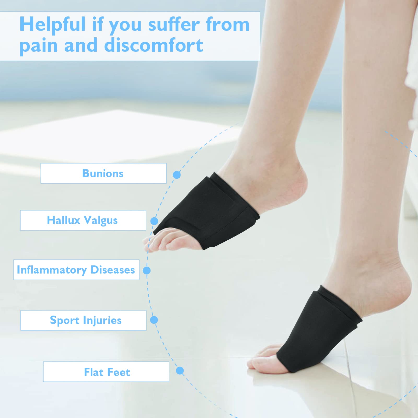 Forefoot Toe Ice Pack Ball of Foot Pain Relief Cold Heat Therapy for Swelling Plantar Fasciitis Blisters Bunions Hallux Valgus Sport Injuries Flat Feet