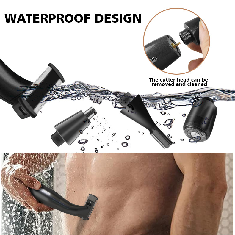 (Green) Multi-Functional Grooming Kit for Men and Women 4-in-1 Rechargeable Hair Trimmer