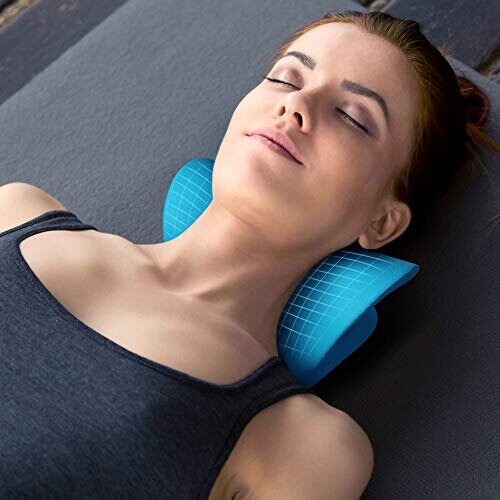 Neck and Shoulder Relaxer, Cervical Traction Device for TMJ Pain Relief and Cervical Spine Alignment Chiropractic Pillow Patening Product
