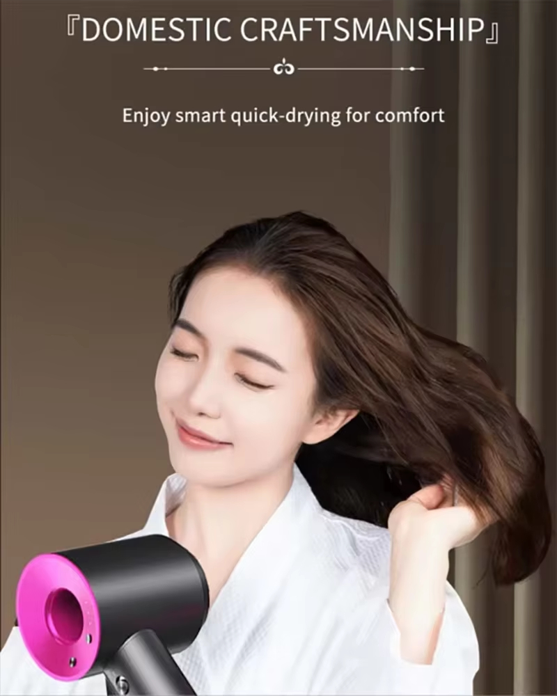 5in1 Hair Dryer Professional Salon Leafless Blower Red