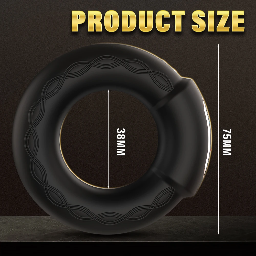 Heating Cock Penis Vibrating Ring for Man Cockrings Male Delay Ejaculation Massager Long Lasting Erection Masturbating Adult Sex Toy Vibrator For Men