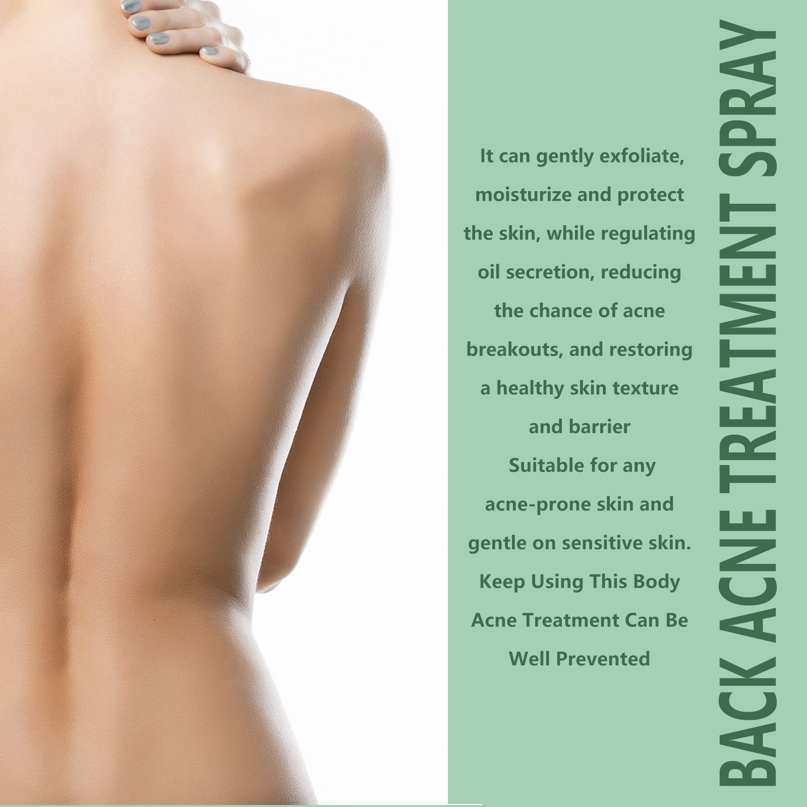 (1 PC) Back Care Spray Back Acne Remover Spray Shoulder Pimple Repair Whiteheads Treatment Blackhead Anti Mites Oil Control Hydrate Body Soothing Serum
