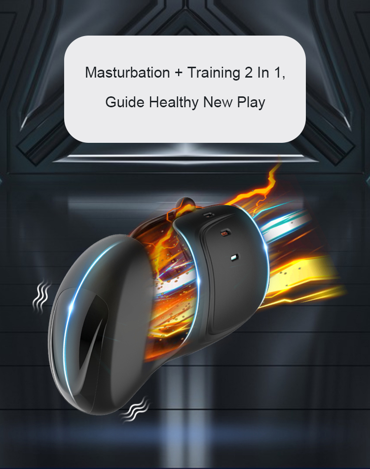 Glans Stimulate Male Masturbator Adult Sex Toys Men Oral Climax Penis Trainer Massage Vibrator Delay Training Ejaculation Cock Ring Automatic 10 Modes