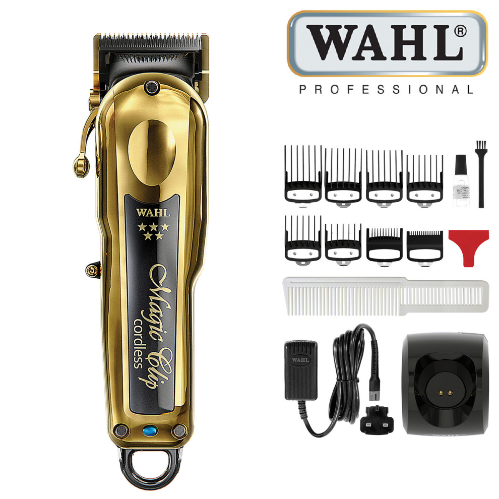 Gold Cordless Magic Clip Electric Shavers Hair Clippers for Men