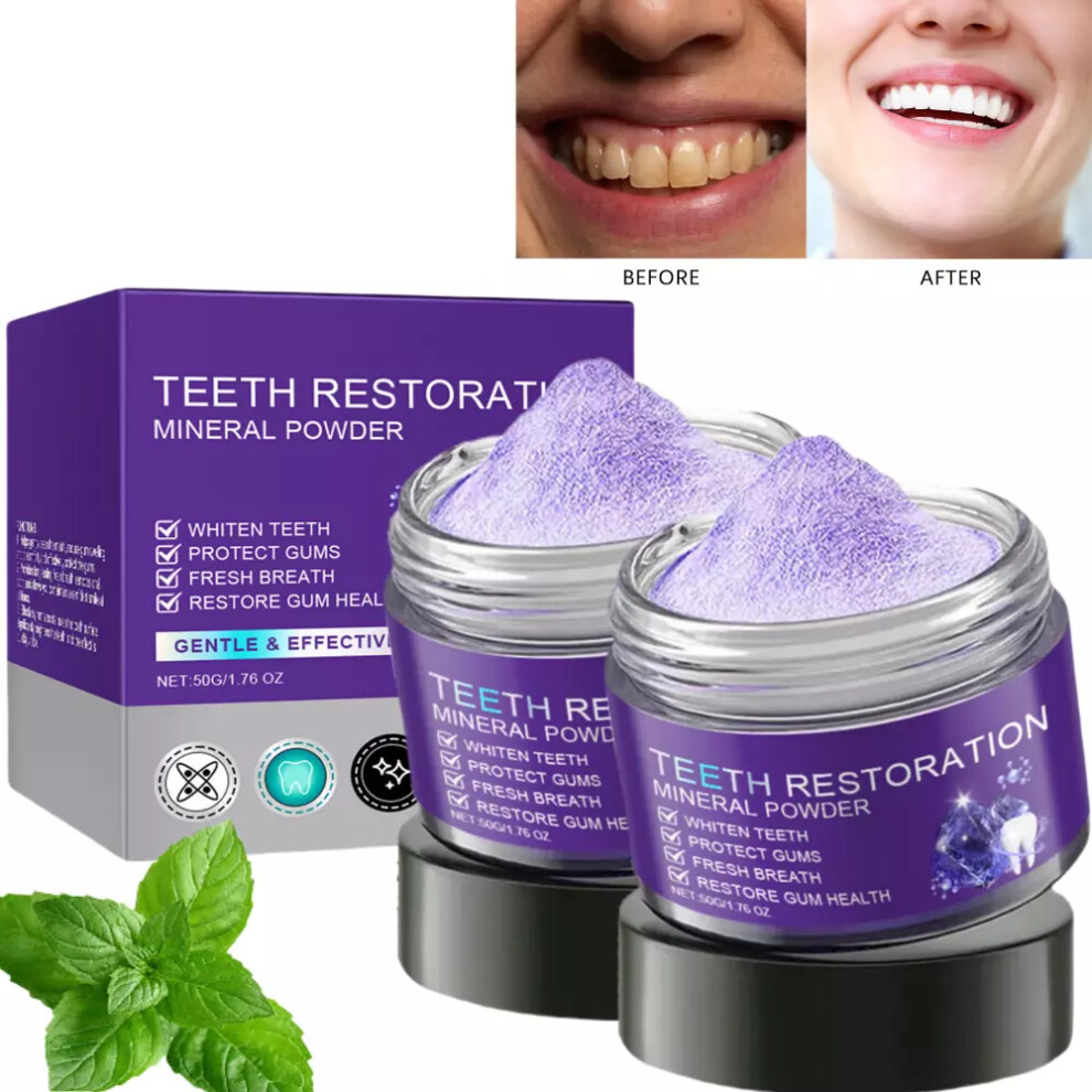 2X New Dental restoration mineral powder- mineral tooth powder