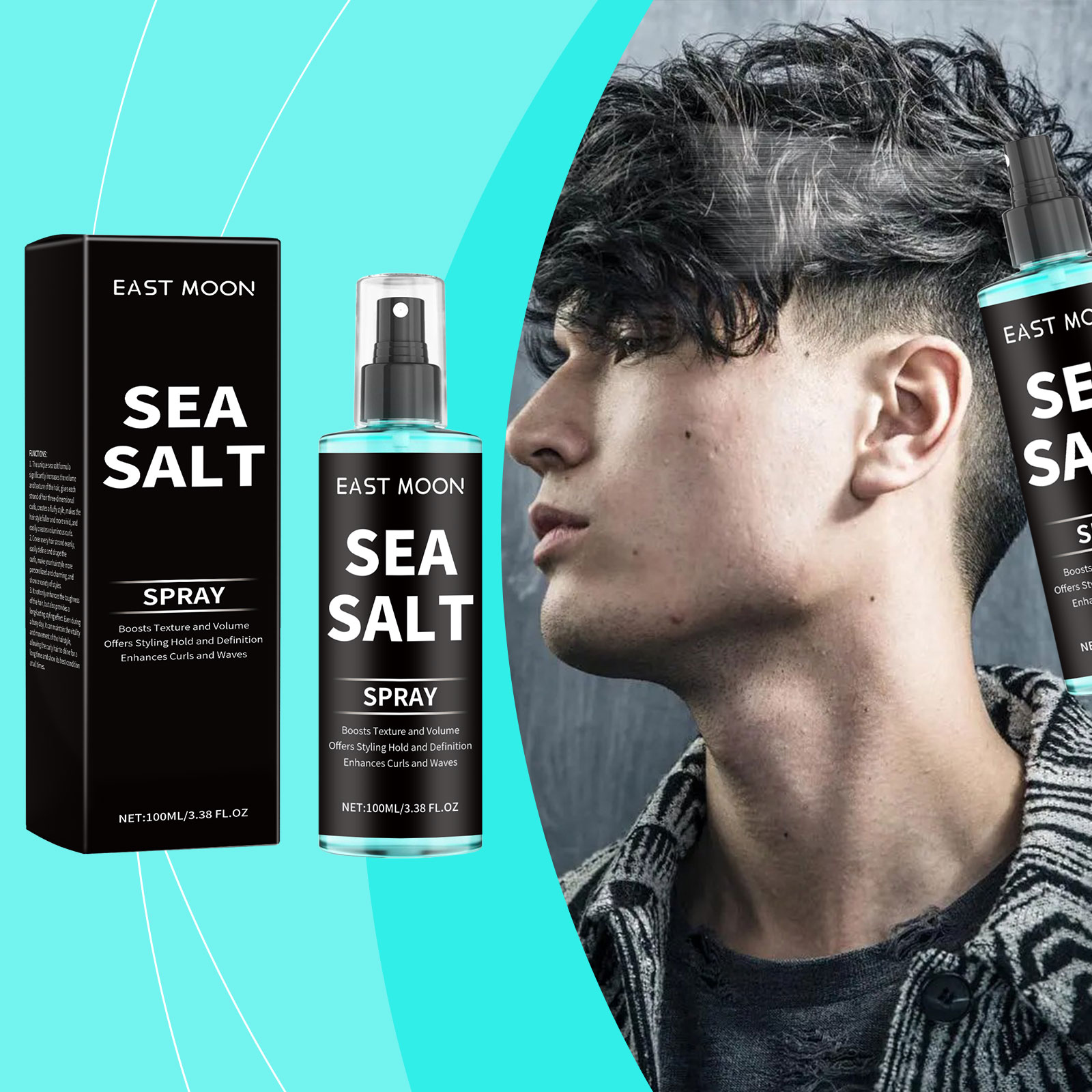 Sea Salt Hair Styling Spray Improving Thickening Strong Holding Non Greasy Fluffy Volumizing Reducing Sticky Hair Nourishing Oil