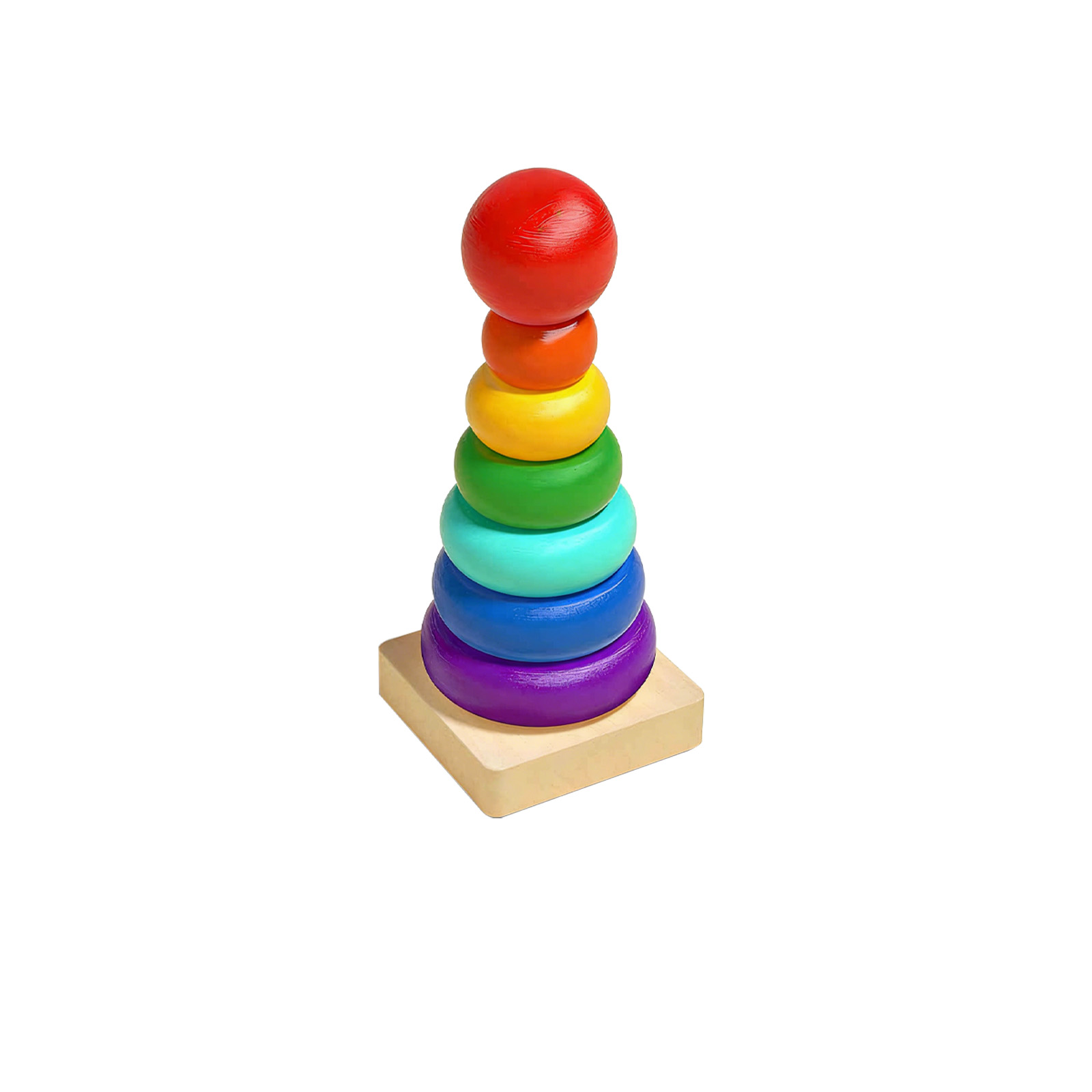 (A) Montessori Wooden Sorting Stacking Toys Puzzle for Toddlers and Kids Preschool Fine Motor Skill Toy for 1 Years ﻿