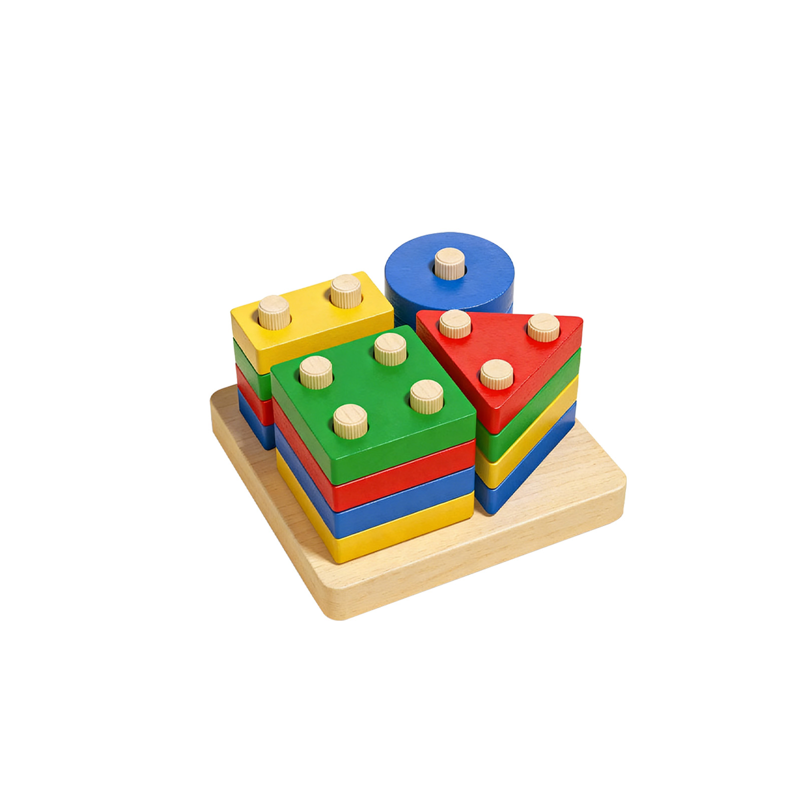 (C) Montessori Wooden Sorting Stacking Toys Puzzle for Toddlers and Kids Preschool Fine Motor Skill Toy for 1 Years ﻿