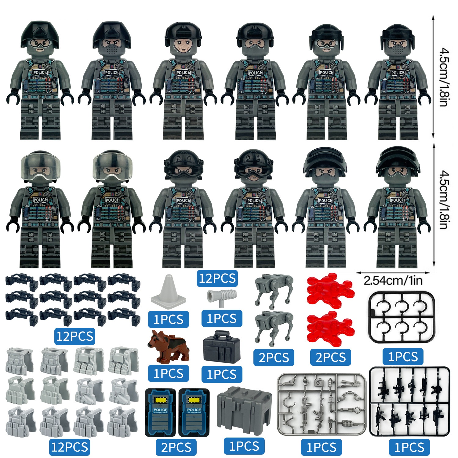 Dutch Rapid Response Force Minifures Military Warfare Army Soldier Minifigure Collectible Soldiers of Military Building Blocks Great Gift for Kids