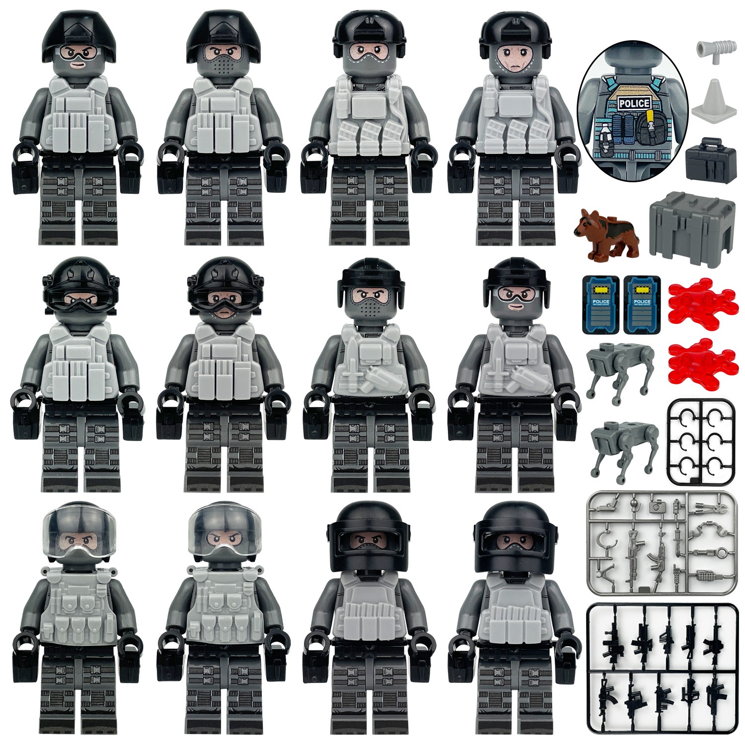 Dutch Rapid Response Force Minifures Military Warfare Army Soldier Minifigure Collectible Soldiers of Military Building Blocks Great Gift for Kids