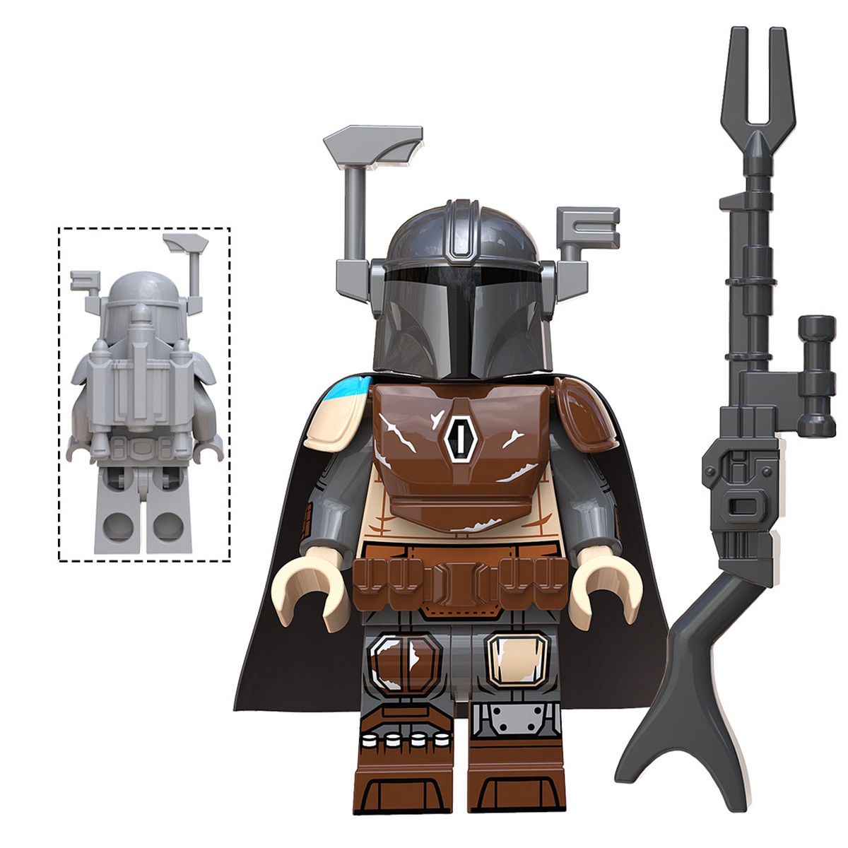 (Style D) Bounty Hunter Building Blocks Toy Action Mini Figure Role Play Model Upgraded Kids Fans Collectible Animation Birthday Gift