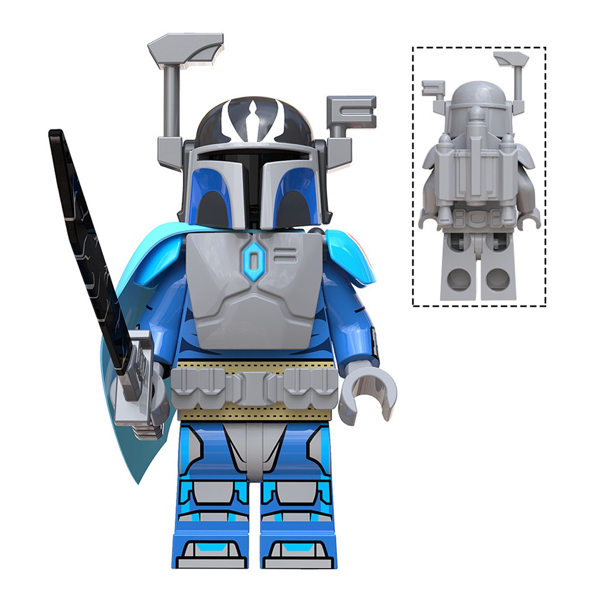 (Style D) Bounty Hunter Building Blocks Toy Action Mini Figure Role Play Model Upgraded Kids Fans Collectible Animation Birthday Gift