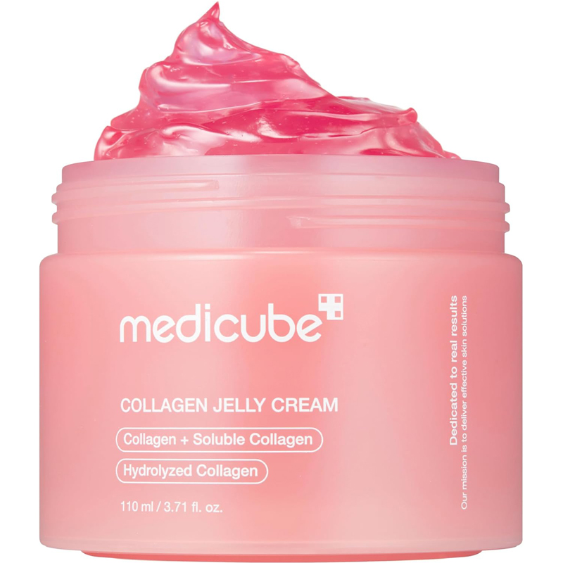 medicube Collagen Jelly Cream Niacinamide Freeze Dried Hydrolyzed Collagen Cream Face Cream Boosts Skin Barrier Hydration Glow Lifted Look Korean Skincare 110ml