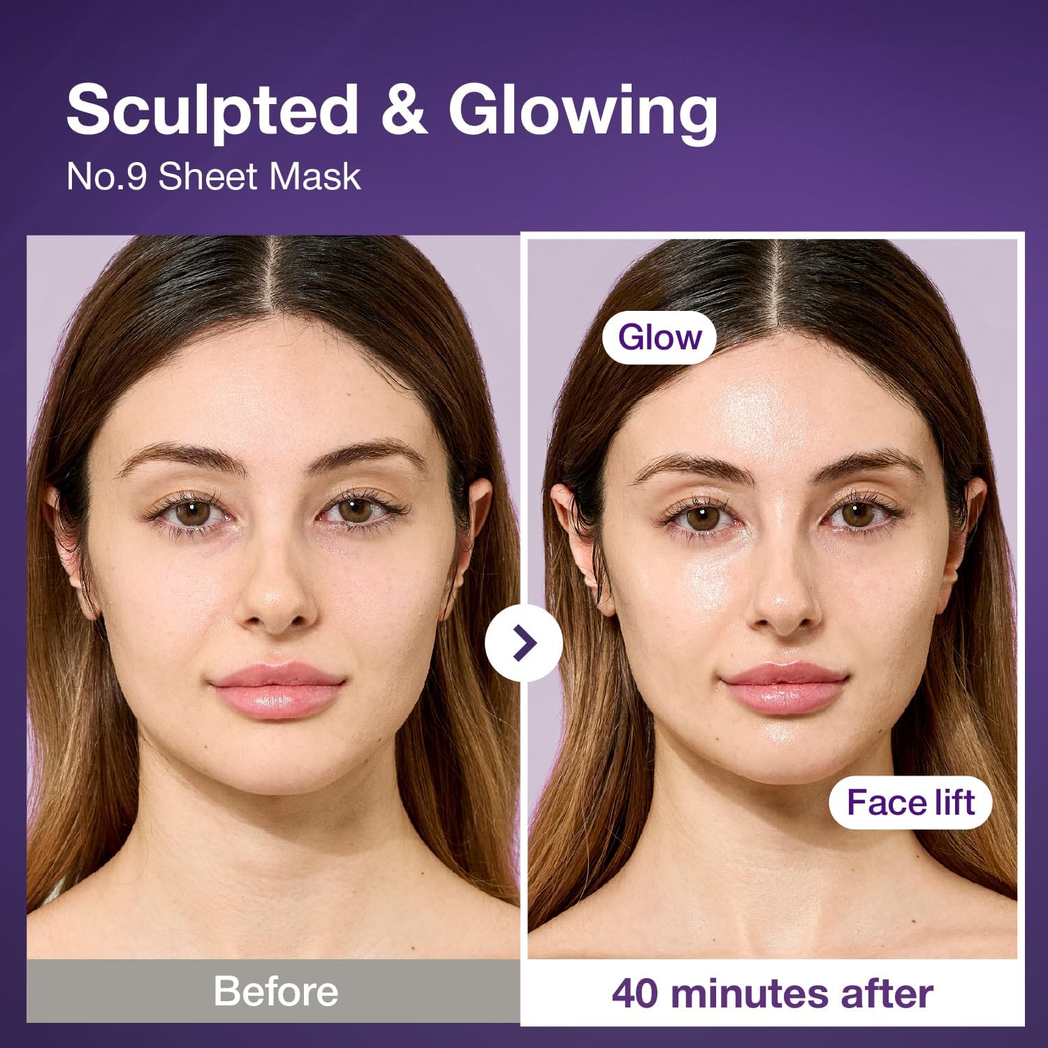 numbuzin No.9 Firming Sheet Mask with NAD Collagen Anti-Aging Face Mask Wrinkles Fine Lines Smoother Firmer-Looking Skin Defined Contours 4 Masks Lifting Band