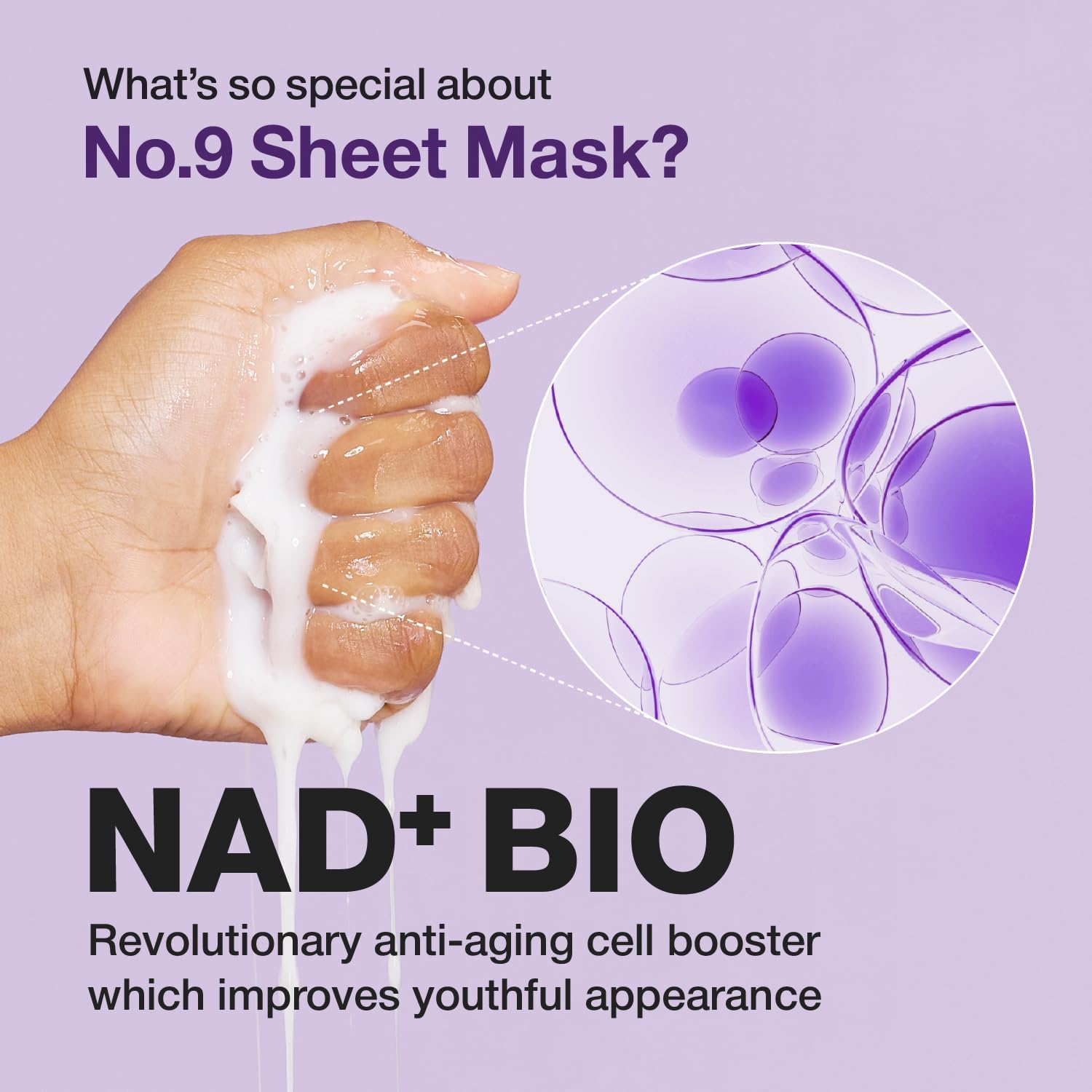 numbuzin No.9 Firming Sheet Mask with NAD Collagen Anti-Aging Face Mask Wrinkles Fine Lines Smoother Firmer-Looking Skin Defined Contours 4 Masks Lifting Band