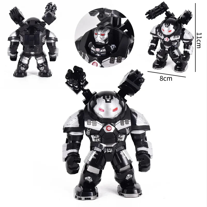 (Red) Marvel Kids Block Toy Superhero Action Figure Model Children Assembly Block Toy Birthday Gift