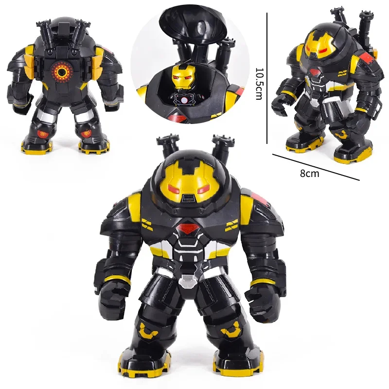 (Red) Marvel Kids Block Toy Superhero Action Figure Model Children Assembly Block Toy Birthday Gift