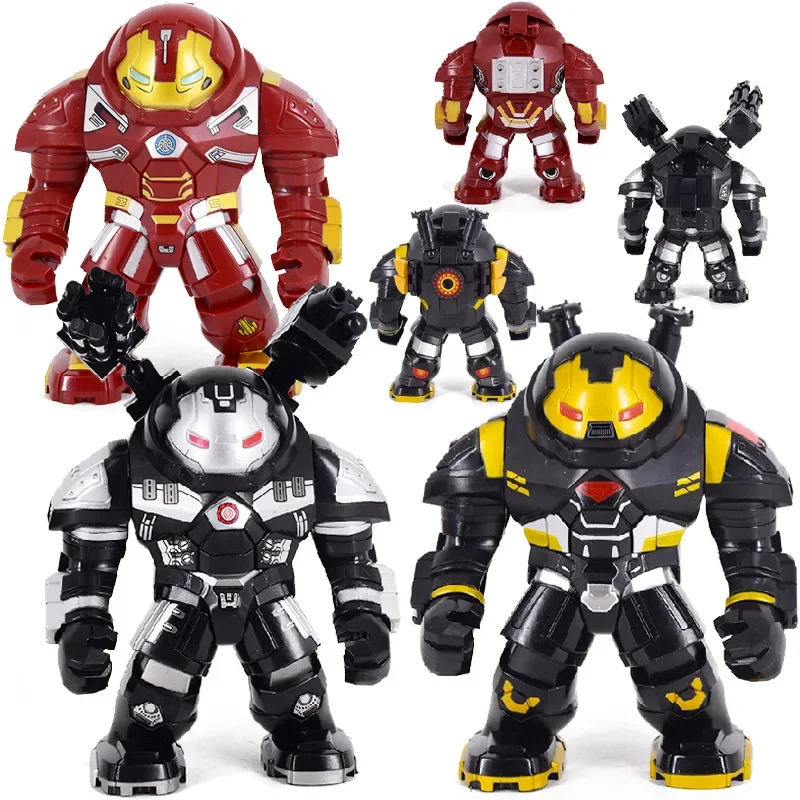 (Red) Marvel Kids Block Toy Superhero Action Figure Model Children Assembly Block Toy Birthday Gift