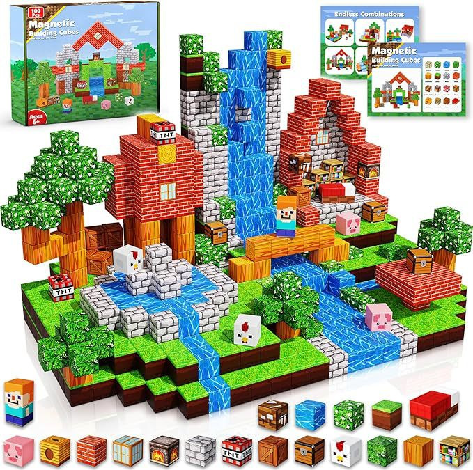 (Pink Castle) Minecraft My World Series Minifigure Pink Castle Building Block Christmas Collection Toy Gift Model