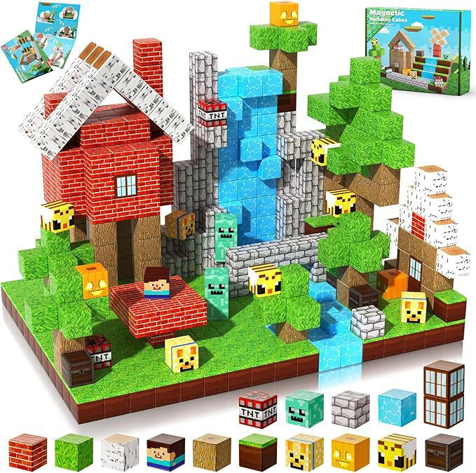 (Pink Castle) Minecraft My World Series Minifigure Pink Castle Building Block Christmas Collection Toy Gift Model