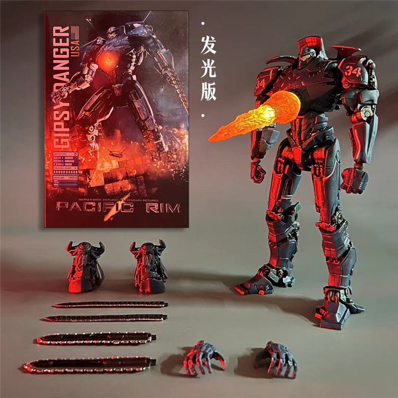 Pacific Rim 2 Movie Thunder Rises Glowing Ver Revenge Ranger Mecha Boxed Movable Action Figure Model