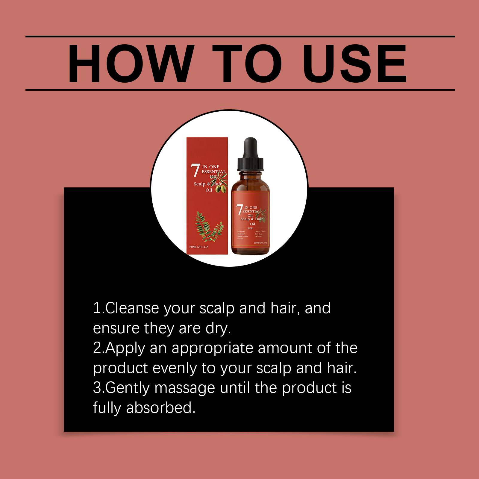 Multi Effect Combined Hair Care Oil Mild Ingredients Moisturize Lock Water Light Soft Smooth Flow Protect Hair Roots Hair Ends