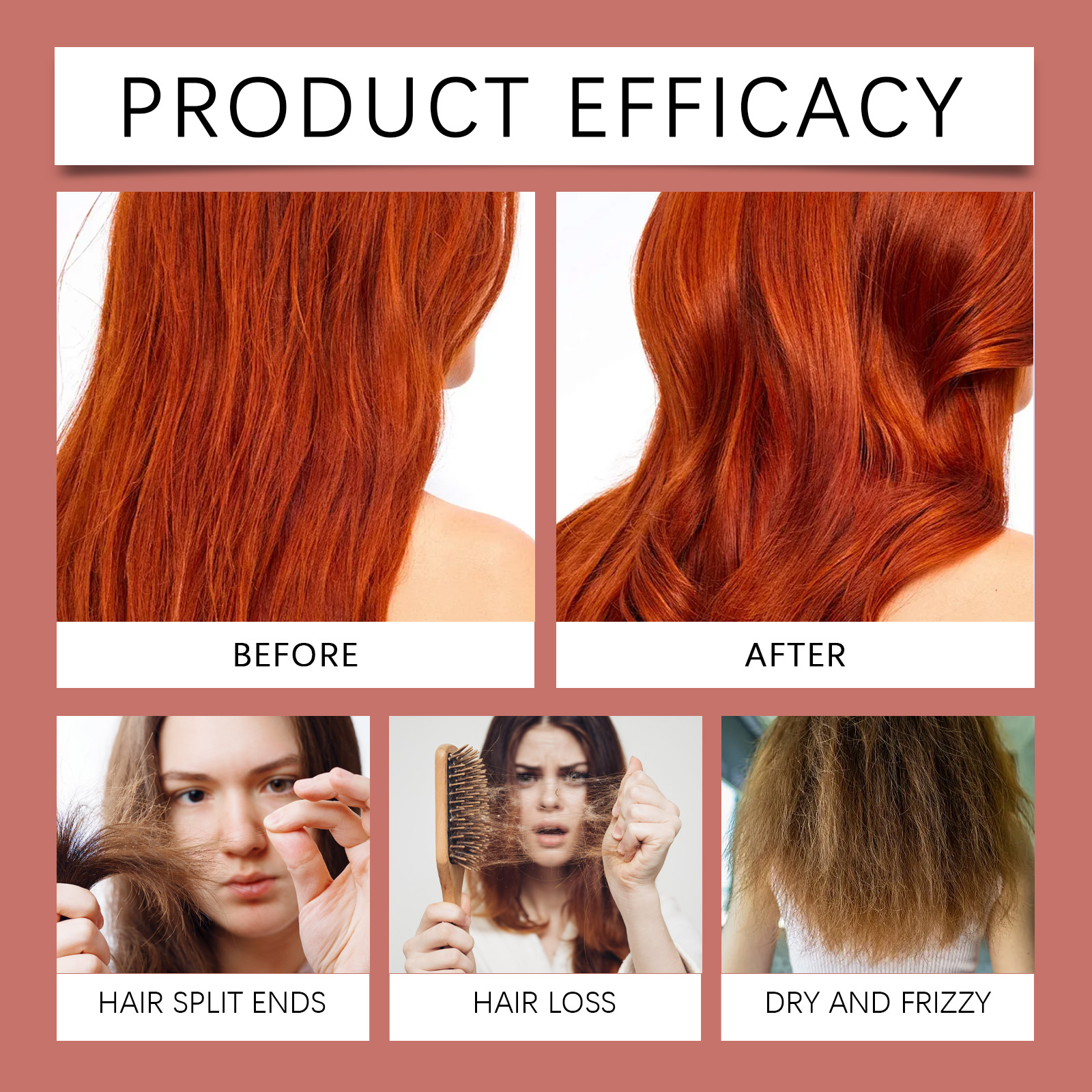 Multi Effect Combined Hair Care Oil Mild Ingredients Moisturize Lock Water Light Soft Smooth Flow Protect Hair Roots Hair Ends