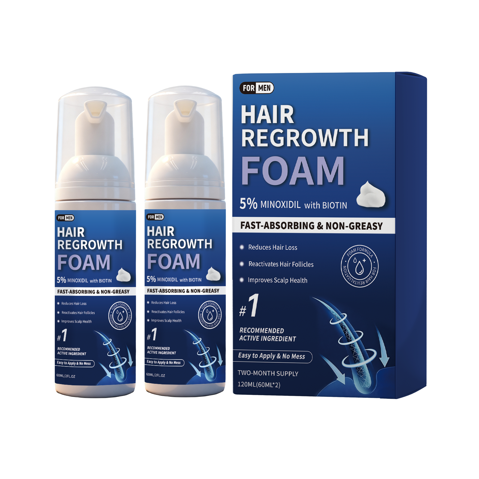 Men Hair Styling Mousse Gentle Cleansing Oil Control Fluffy Shaping Glossy Hair Care For Daily Use