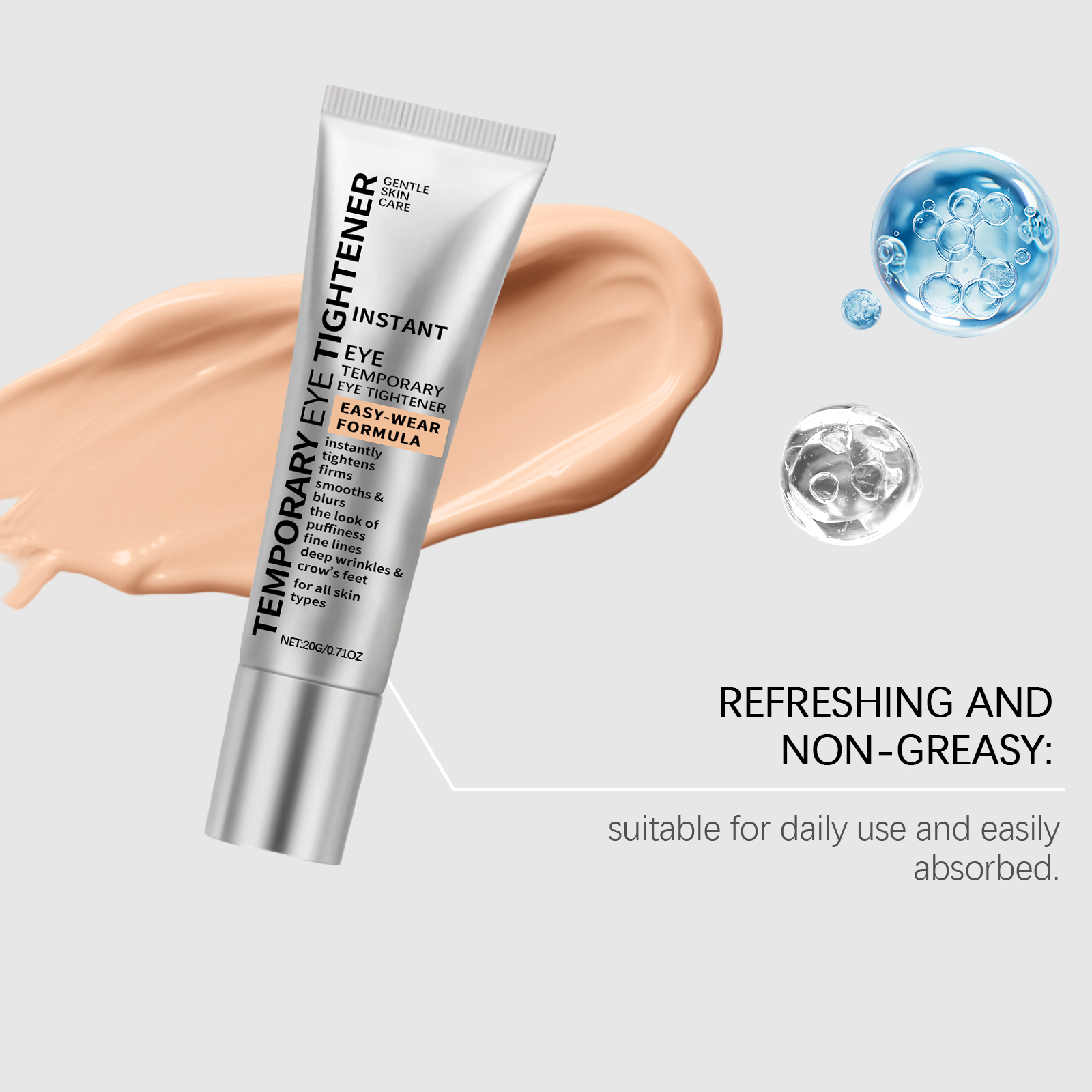 Moisturizing Eye Cream Mild Care Hydrating Nourishing Elastic Smooth Daily Eye Skin Massage Care Lotion