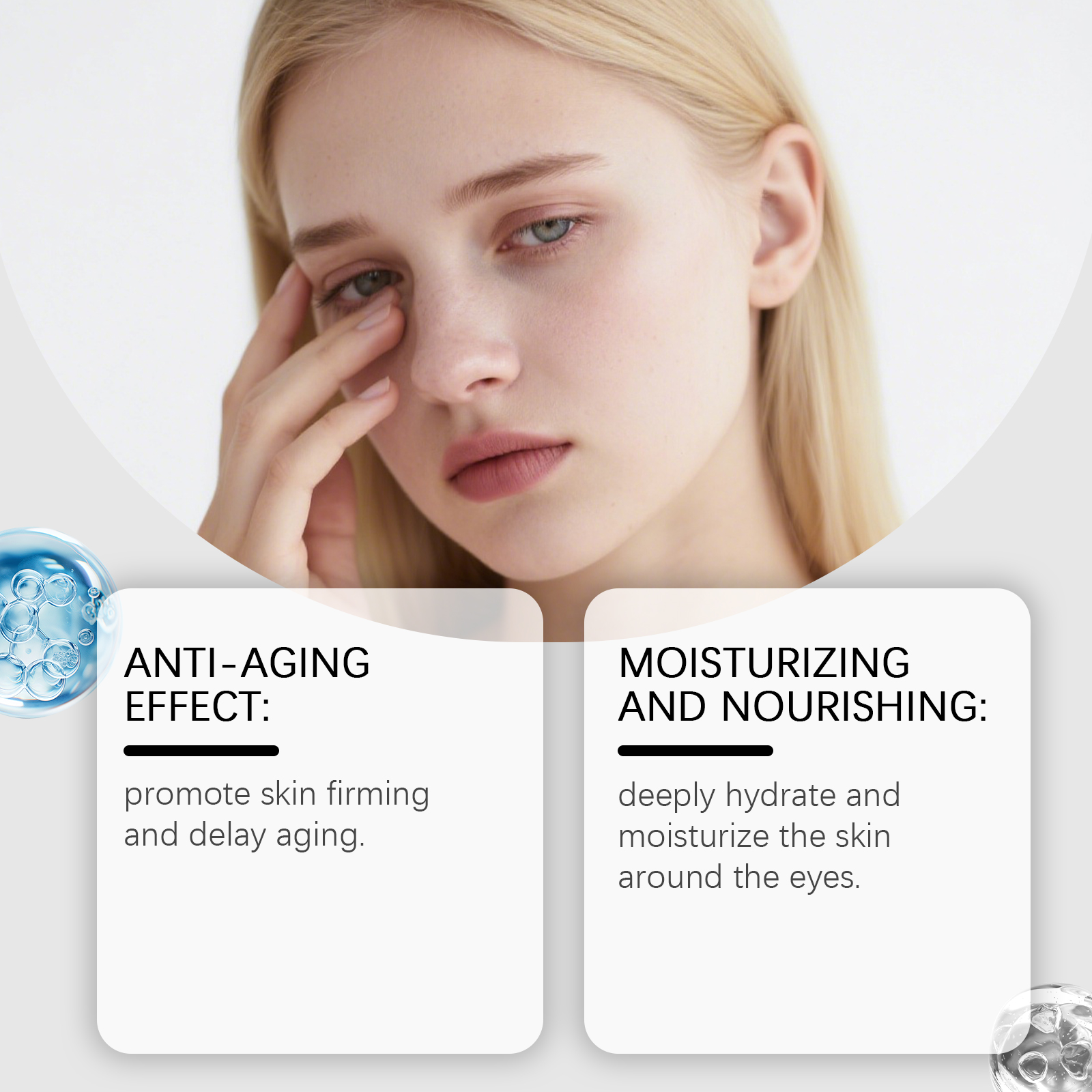 Moisturizing Eye Cream Mild Care Hydrating Nourishing Elastic Smooth Daily Eye Skin Massage Care Lotion