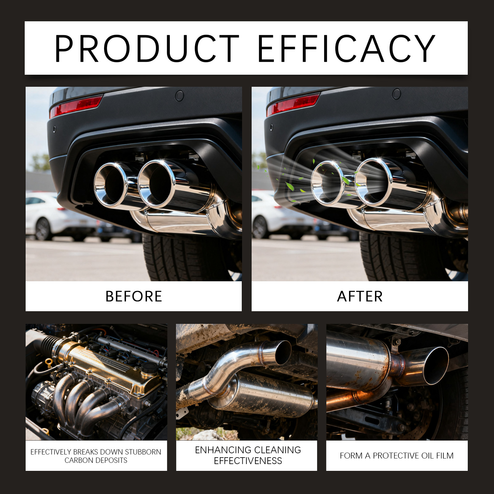 Three Way Catalytic Cleaner Auto Exhaust System Clean Maintain Engine Carbon Deposit Remover Vehicle Motor Tail Pipe
