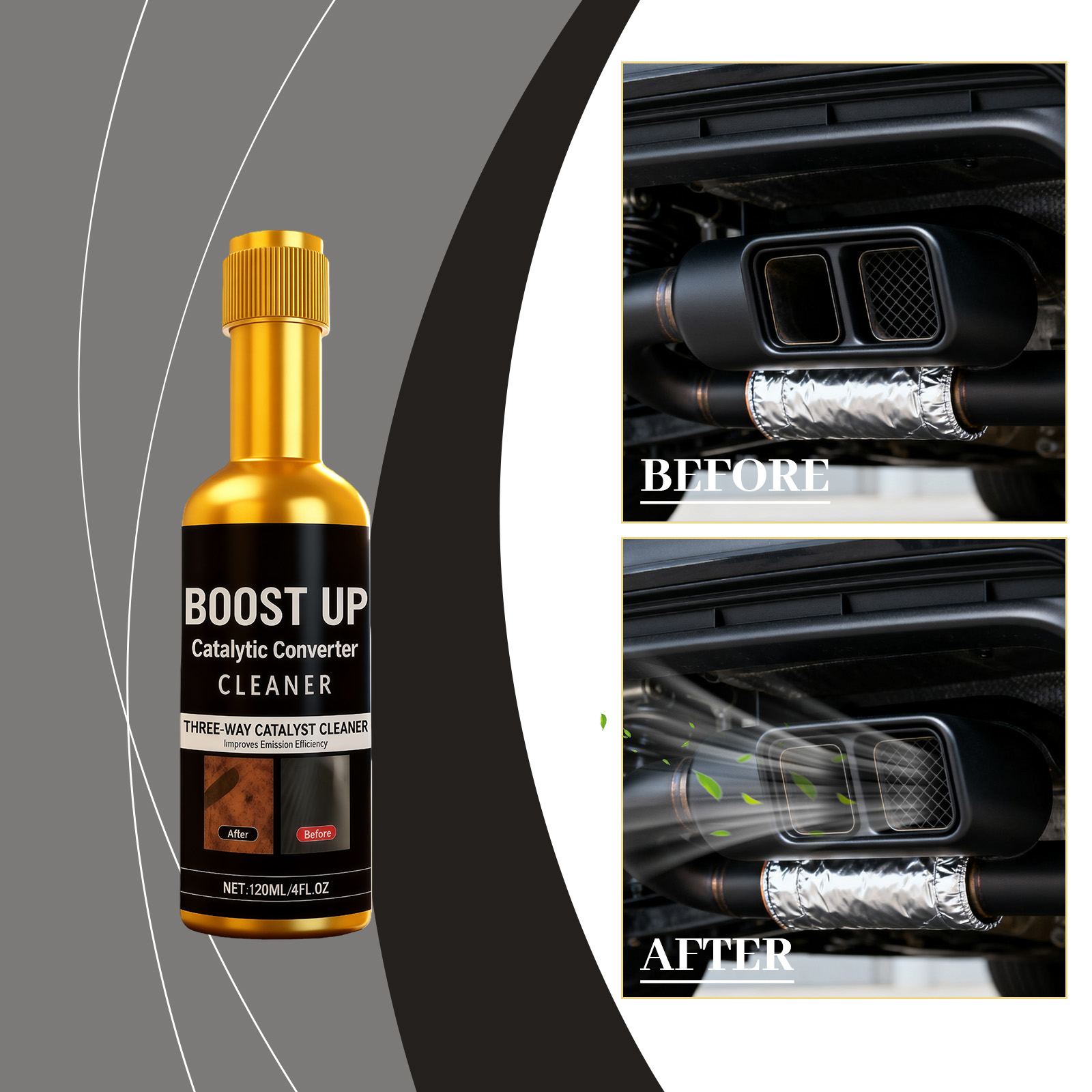 Three Way Catalytic Cleaner Auto Exhaust System Clean Maintain Engine Carbon Deposit Remover Vehicle Motor Tail Pipe