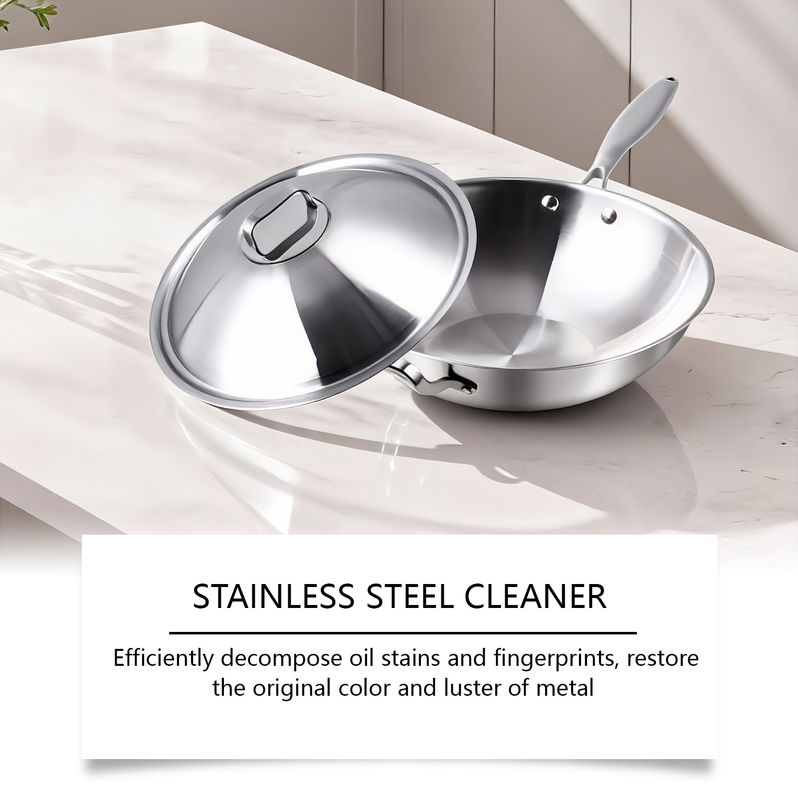 Cookware Cleaner Powerful Stain Remover Brightening Tool For All Pots Tough Burnt Grime Dirt