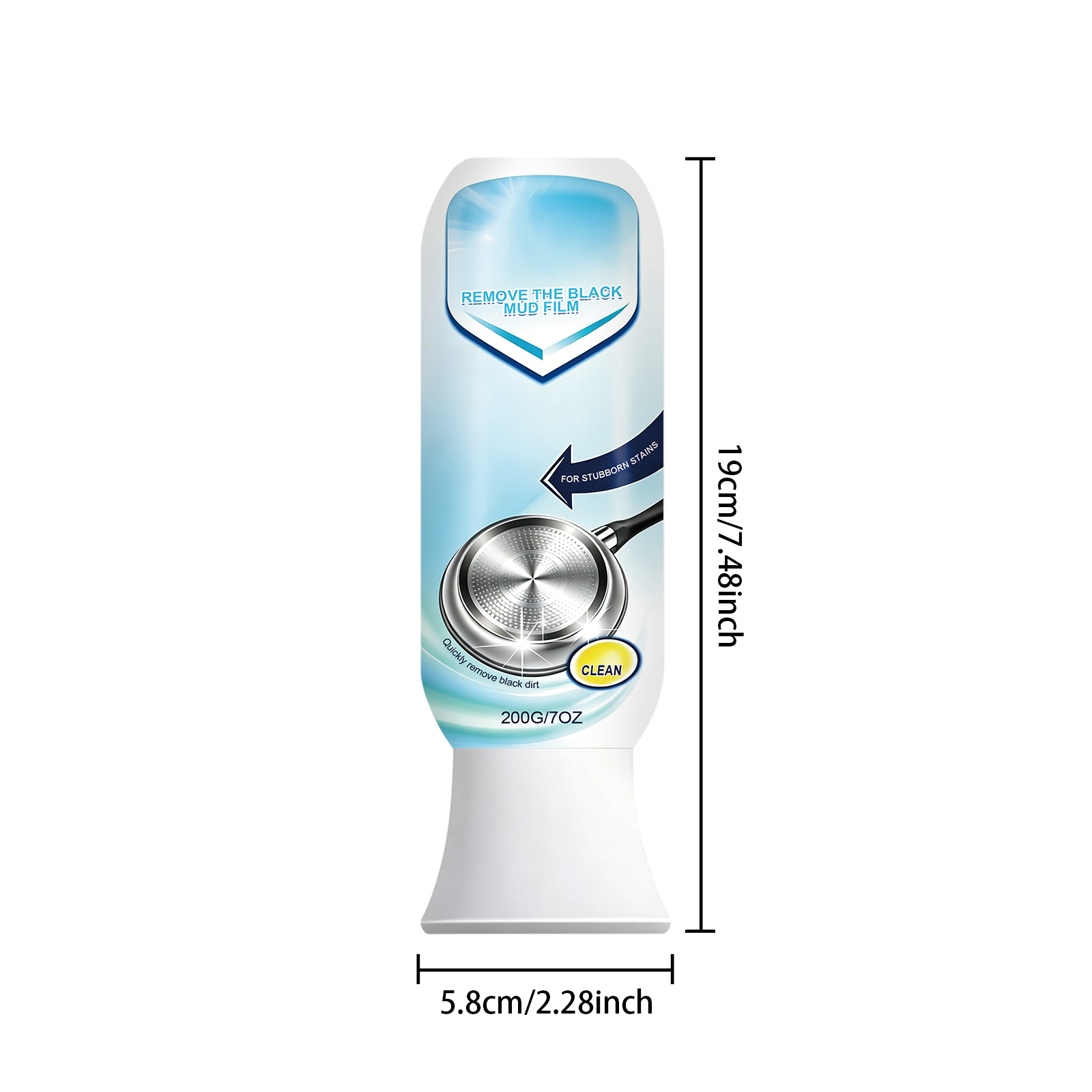 Cookware Cleaner Powerful Stain Remover Brightening Tool For All Pots Tough Burnt Grime Dirt