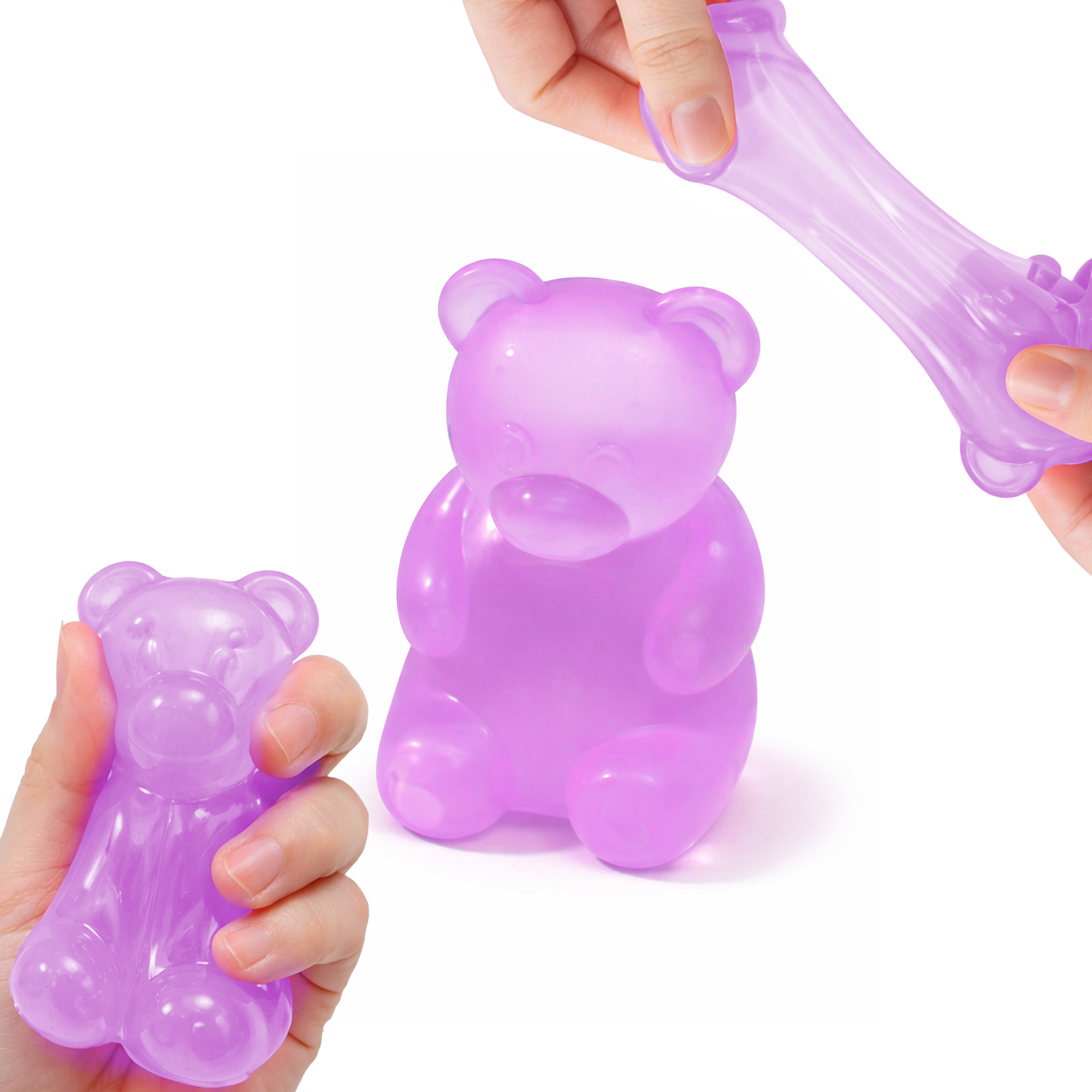 (Blue) Bear Squishy Toy Blue Soft Stress Relief Hand Play Daily Leisure Desktop Decor Kid Adult Relax Entertainment Ornament Accessory