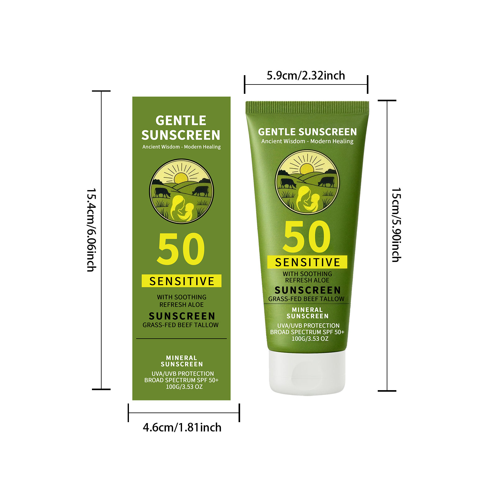 Tallow Mild Protection Cream Refreshing Skin Friendly Portable Summer Outdoor Skin Care Makeup Touch Up