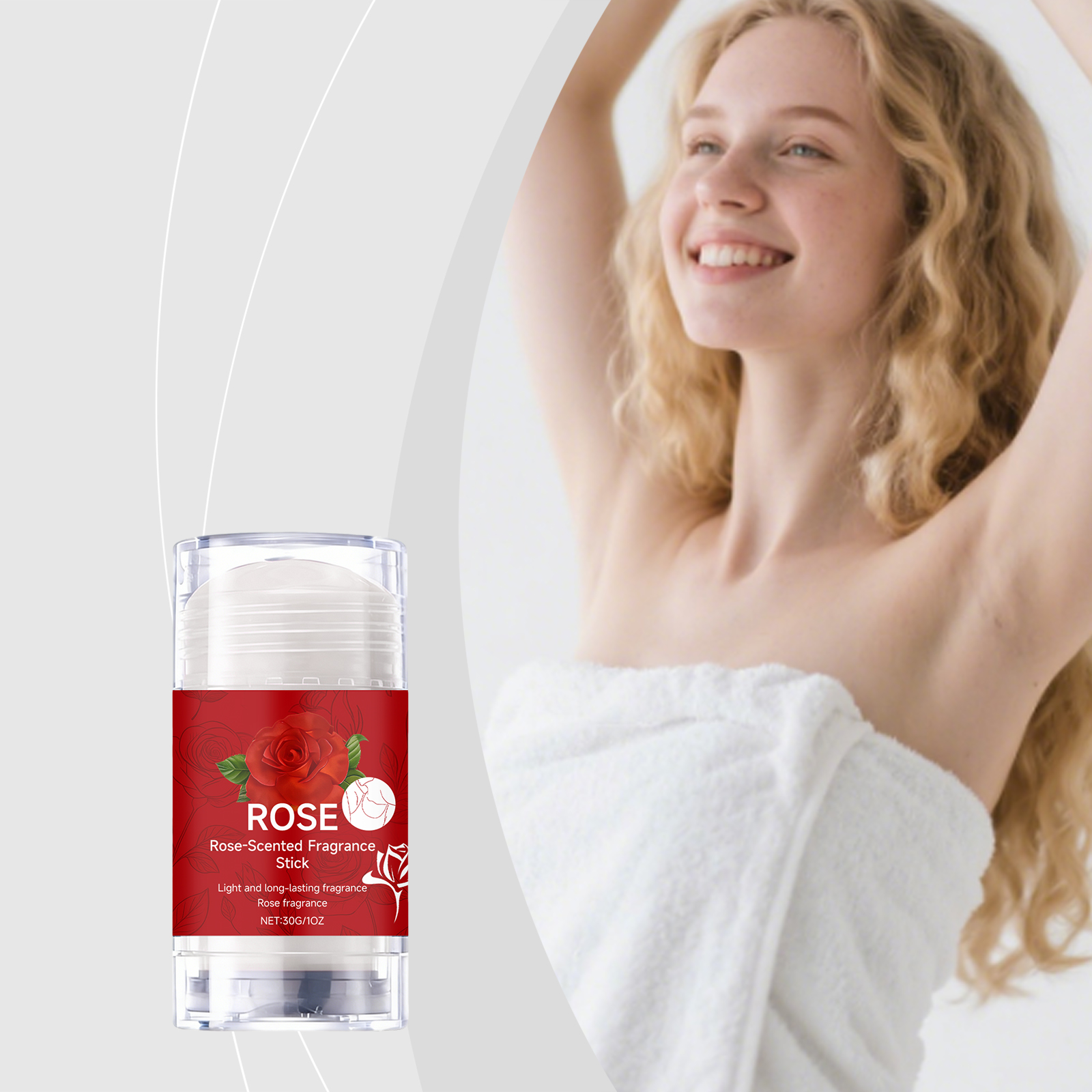 Rose Scent Stick Mild Care Underarm Soft Fresh Non Sticky Easy Spread Natural Fragrance