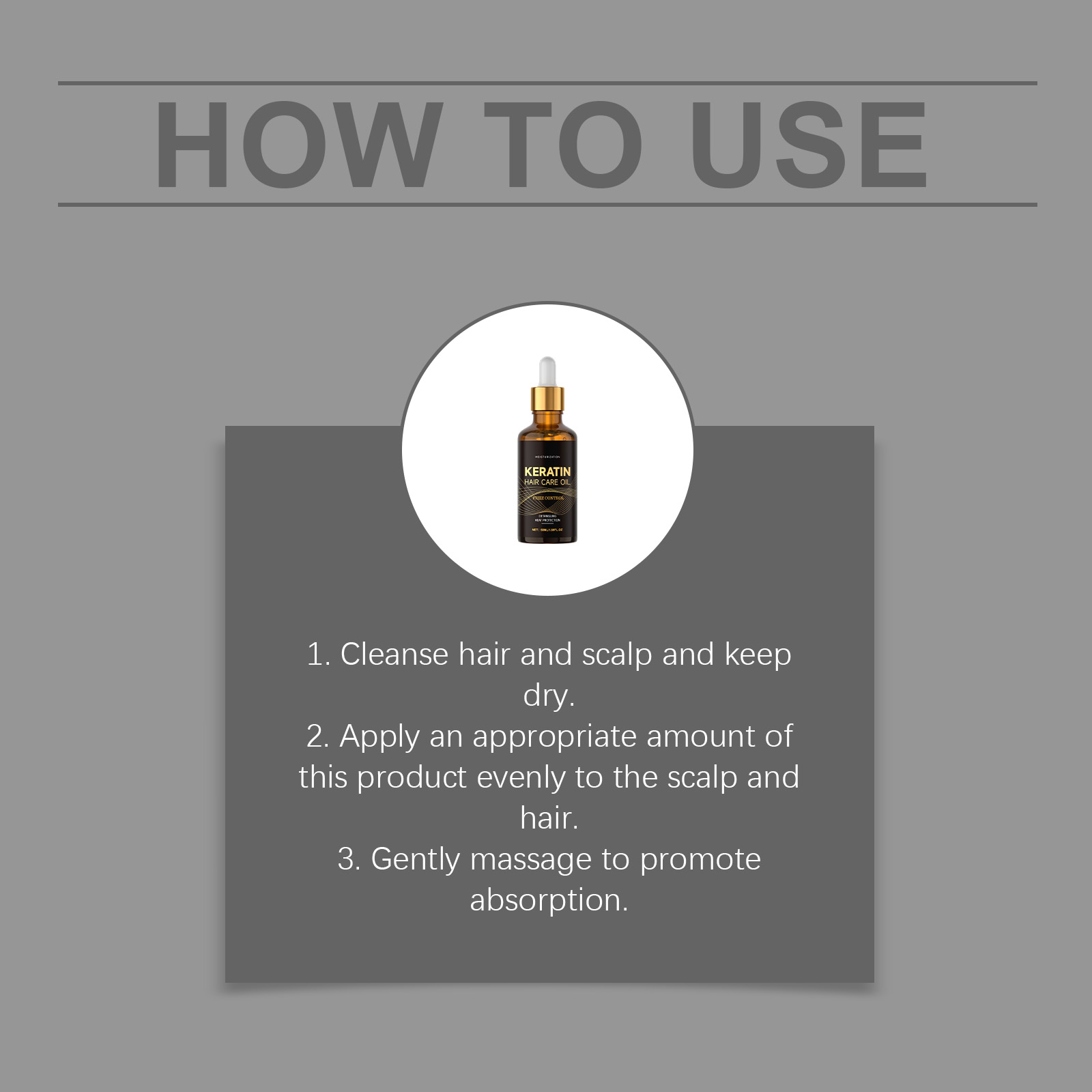 Keratin Hair Care Oil Moisturizing Light Refreshing Silky Soft Protect Dry Hair Single Strand Treatment
